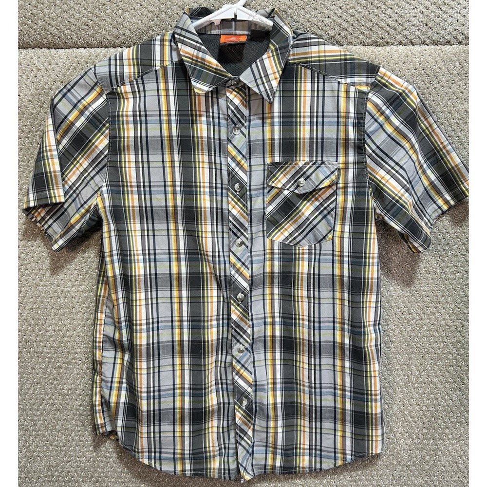 Merrell Short Sleeve Button Down Shirt Multicolored Men's Size Large
